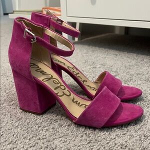 Sam Edelman Fuchsia Suede Heels